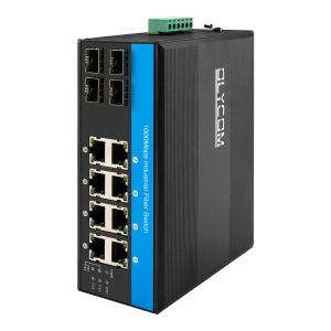 Quality Waterproof 8 Port Network Switch 1000mbps , Rugged Ethernet Switch With 4 Fiber Ports wholesale