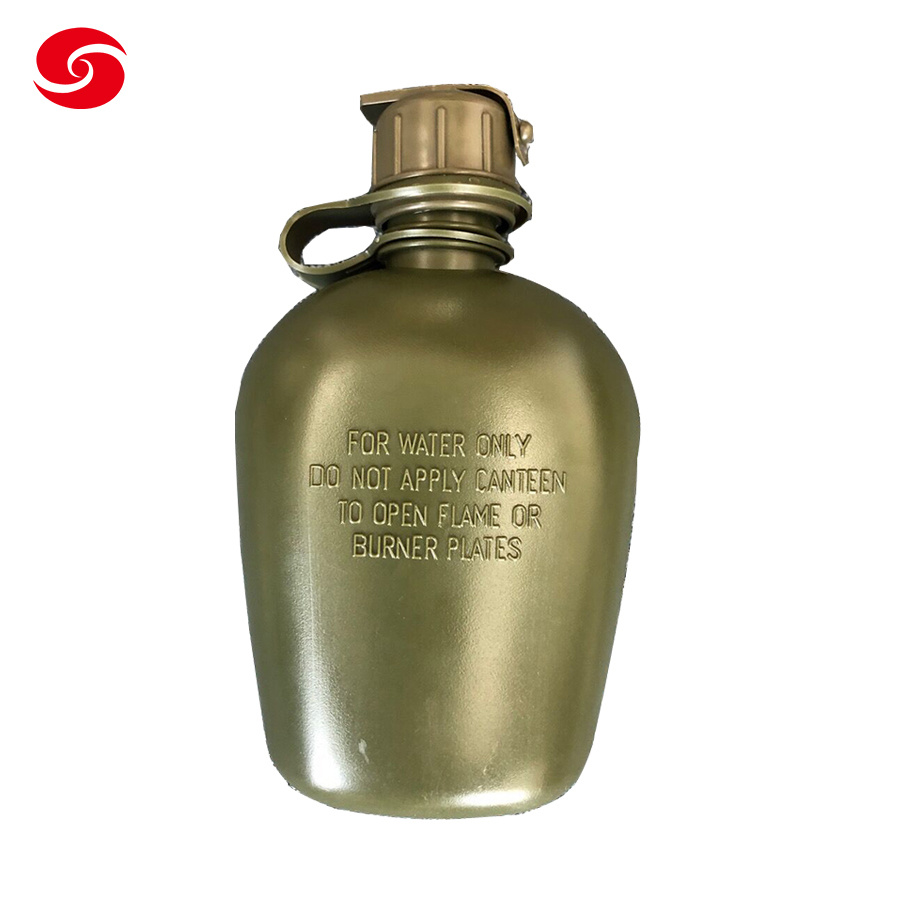 0.8L Army Green Military Hppe Plastic Water Bottle with Filter Cap for Gas Mask