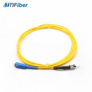 China UPC SC To ST Fiber Patch Cable Jumper Indoor Duplex OM3 0.3dB Insertion Loss on sale
