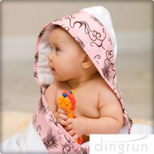 Quality Animal Pattern Personalized Hooded Baby Towels , Toddler Hooded Towels AZO Free wholesale