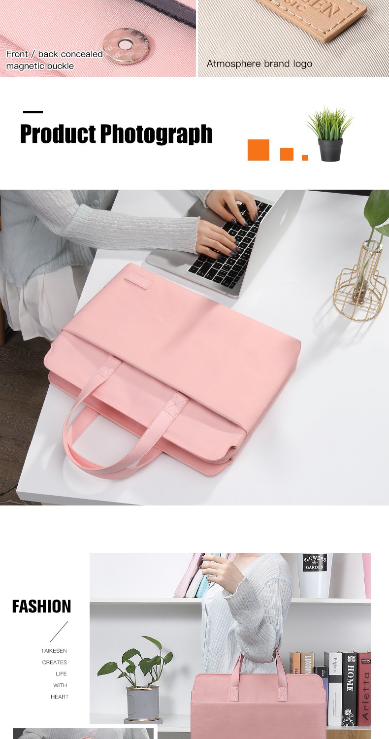 2021 Factory Price laptop bag for Ipad Huawei matebook 14inch computer bag Laptop sleeve handbag With Customize Logo