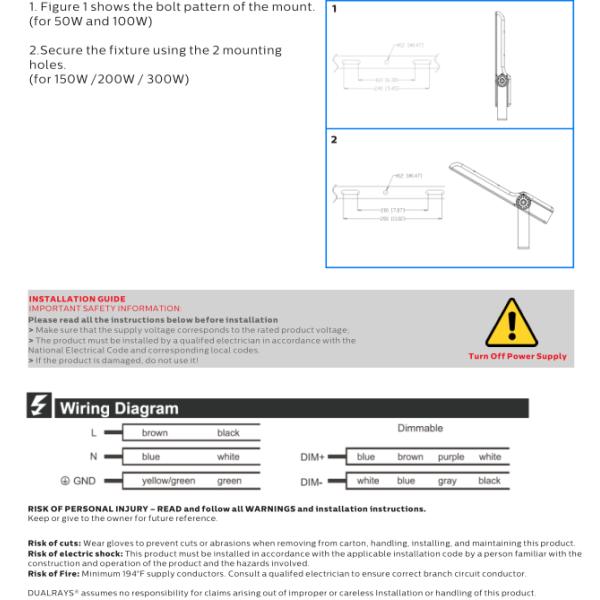100W 125LPW SMD3030 High Brightness LED Floodlights