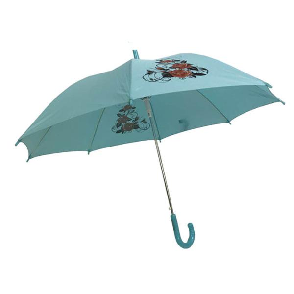 Fiberglass ribs Frame Kids Compact Umbrella Pongee Materails Silk Screen Printing