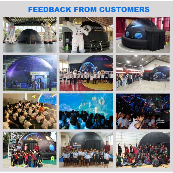 Sayok Inflatable Planetarium Dome with Wheel Chair Entrance Mobile Projection Tent for School Outdoor
