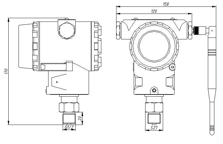 Wireless Low Power Dissipation Pressure Transducer