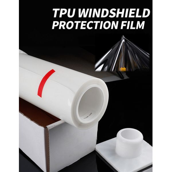 100% No Visual Distortion Ultra HD 1.22*15M High Hydrophobic Red EPU Windshield Protection Film WPF TPU Car Windshield PPF