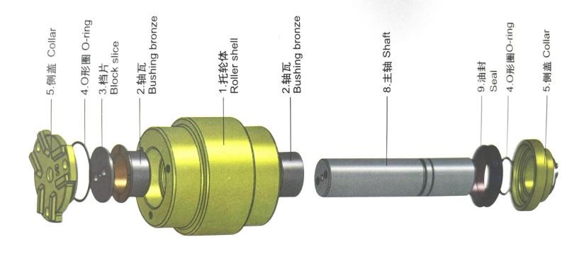 HD700/770 50mn HRC53-57 Excavator Track Top Carrier Roller For Essential Undercarriage Sections