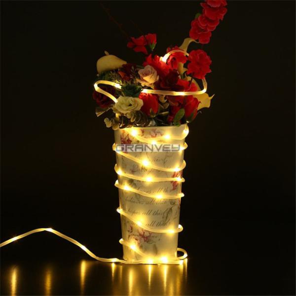 Remote ControL Outdoor Clear Hanging Garden String Light 100 LED Decorative Pipe