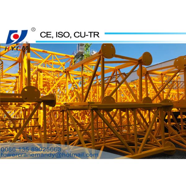 D5523 Luffing Jib Tower Crane 55m Boom Length 12T Load Split Mast Section to Save Containers