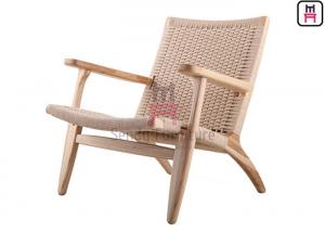 Quality Ash Wood Armrest Garden Leisure Chair 0.45cbm With Rope Back wholesale