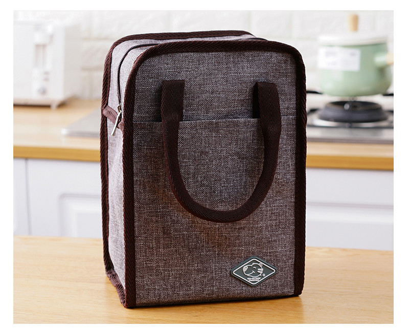 600D Polyester L18.5cm Insulated Lunch Cooler Bags