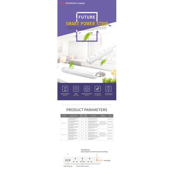 3 Way +USB UK Standard 13A Wi-Fi Smart Power Strip Power Sub-control Version