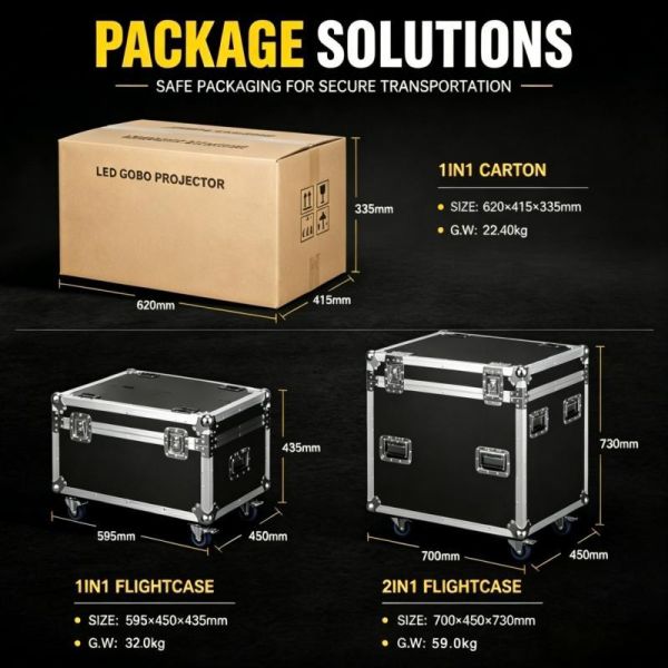 300W LED Outdoor Snow Effect Gobo Projector Zoom Waterproof Stage Event Light