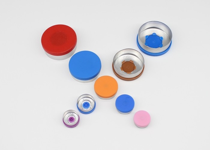 Customized Color Flip Off Cap , Aluminium Flip Off Seals For Injection