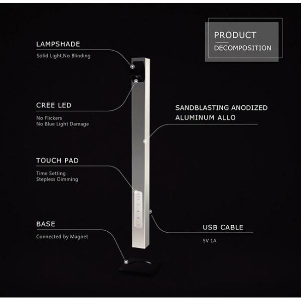 Usb Powered Modern Led Desk Lamp , Student Folding Bright LED Desk Lamp For Study
