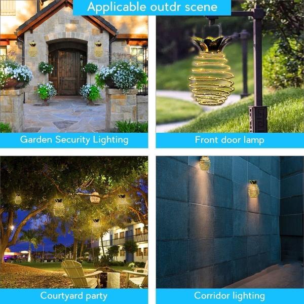 Solar Pineapple Light LED Copper Wire String Lights For Garden Decoration