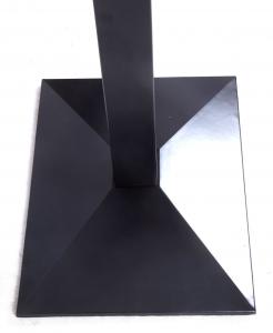 Black Square Bistro Table Base Wrinkle Powder Coating Optional Height 28'' And 41''
