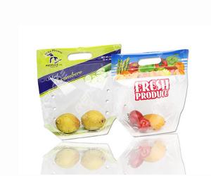 Quality Transparent Plastic LDPE Reusable Grocery Bag Fruit Clear Plastic Bags With Handles wholesale