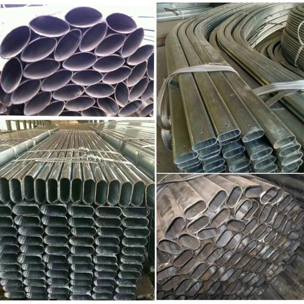 Uniform Zinc Coating Oval Steel Tubing ERW Small Tolerance Excellent Shock Resistance