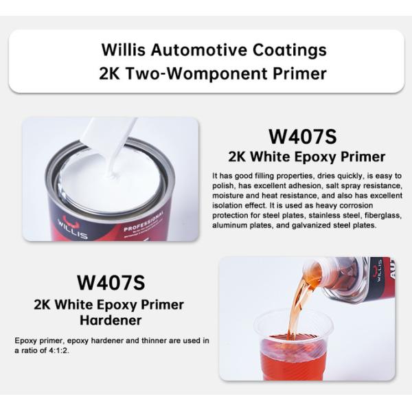 White Epoxy Primer Automotive Primer Paint Dry Grinding Corrosion Resistant