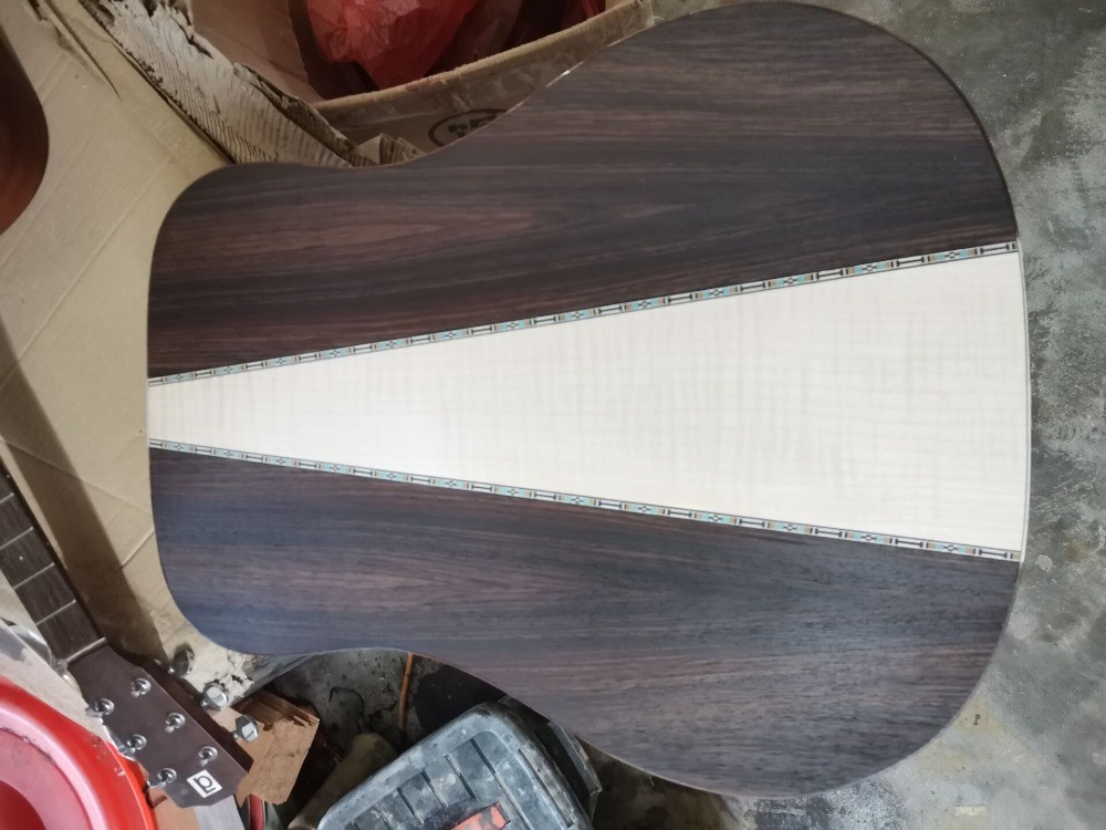 Custom Solid Spruce Top Abalone Ebony Fingerboard OOO Style Acoustic Guitar in Natural