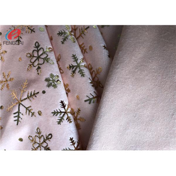 Super Soft Bronzing Printed Minky Plush Fabric Polyester Velboa Fabric For Christmas