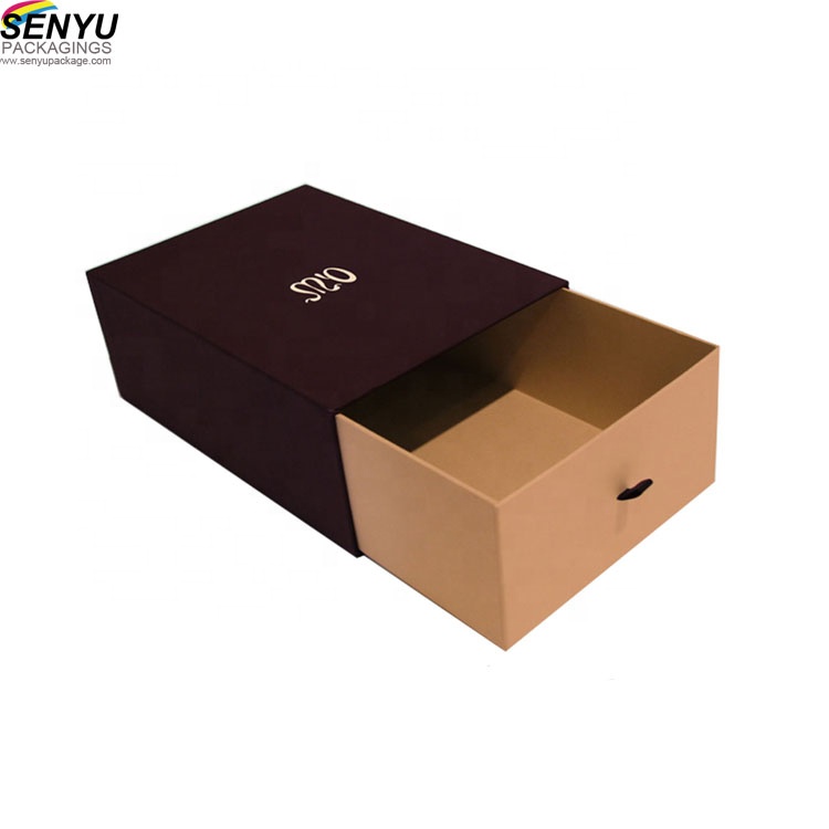 Sliding Drawer Custom Jewelry Gift Boxes with Pull Ribbon