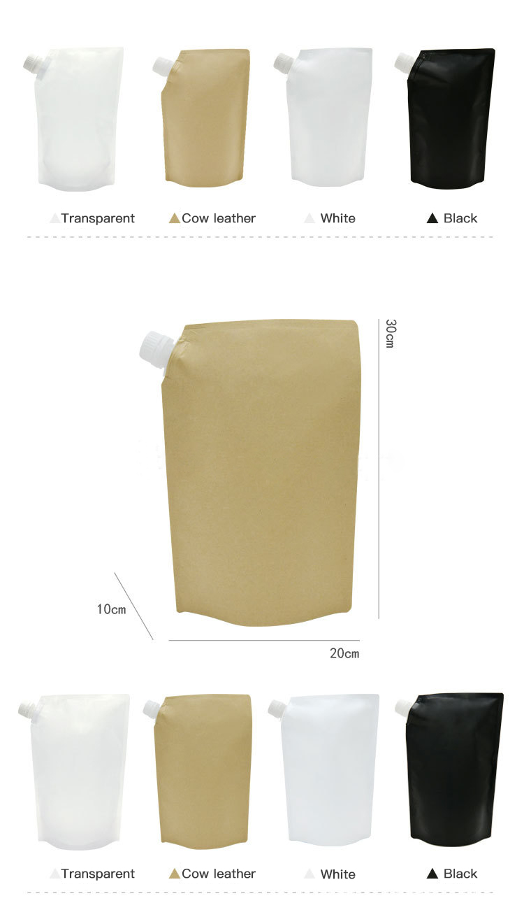 0.15MM Thickness Brown Mylar 90g Aluminum Foil Spout Pouch for Fruit Puree Packaging