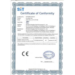 Shenzhen Zhong Jian South Environment Co., Ltd. Certifications