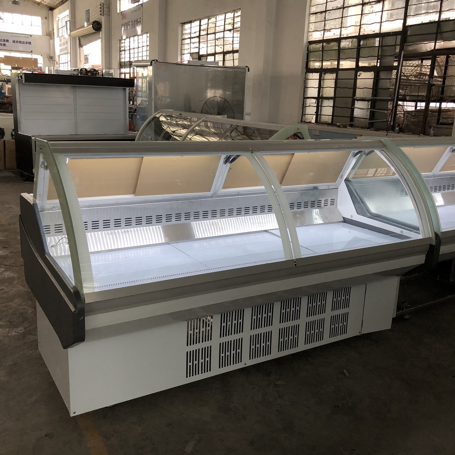 Deli Fresh Meat Display Fridge With Stainless Steel Cabinet For Supermarket