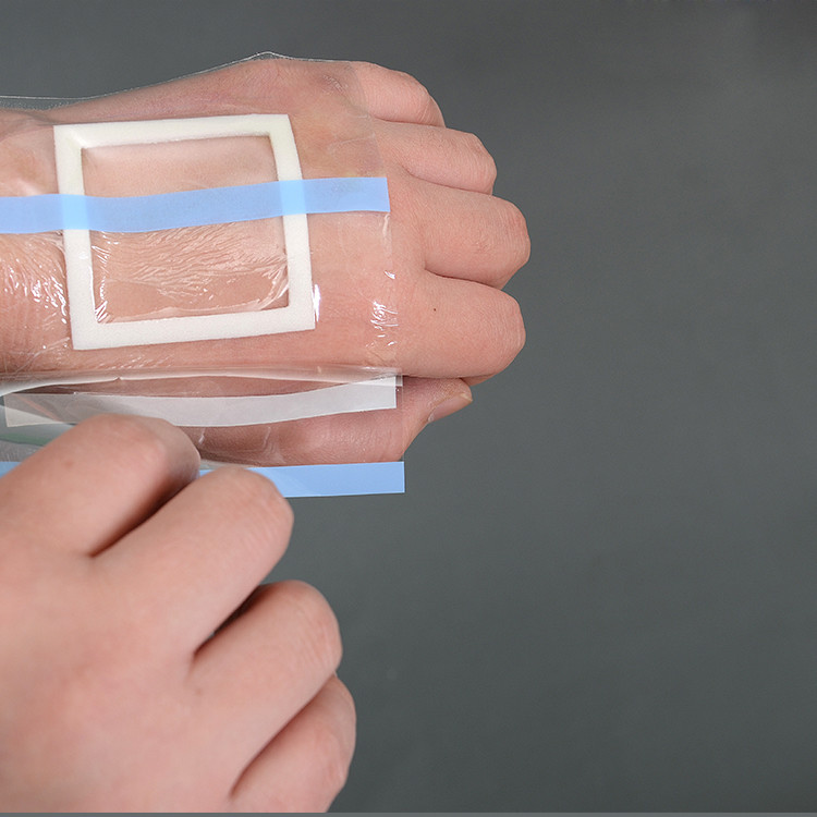 Medical waterproof transparent wound dressing adhesive pad silicone wound dressing border