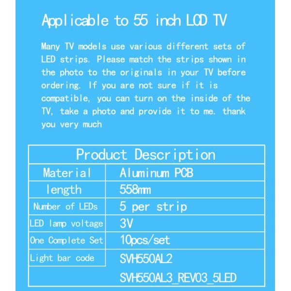 For LED55M5000U LED55EC550UA LED55EC320A SHV550AL3_REV03_5LED