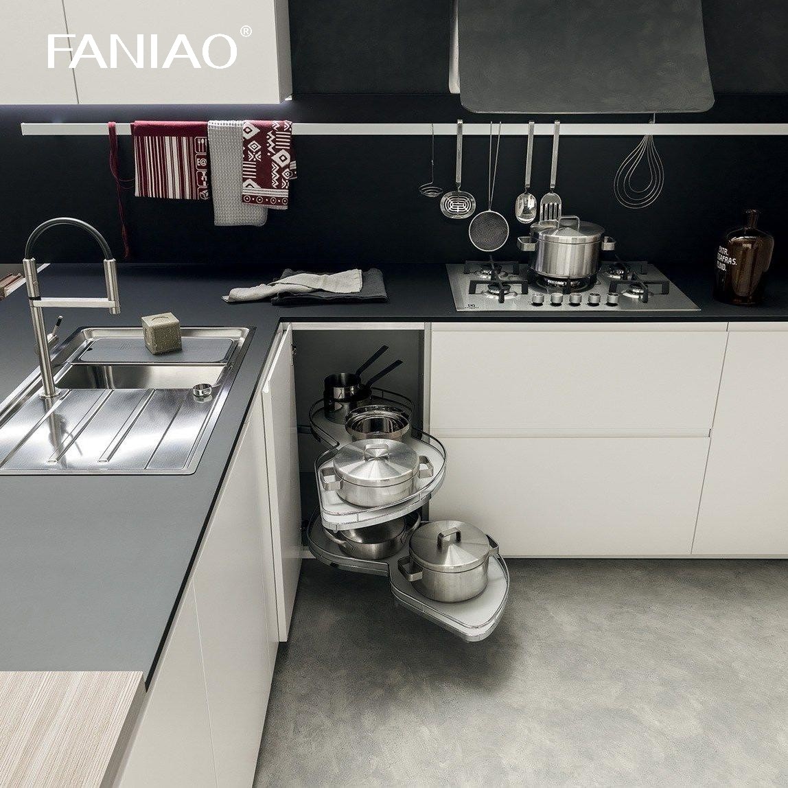Minimalist Cabinet Designs Natural Wood Grain Stainless Steel Metal Modern Kitchen Cupboard Cabinet