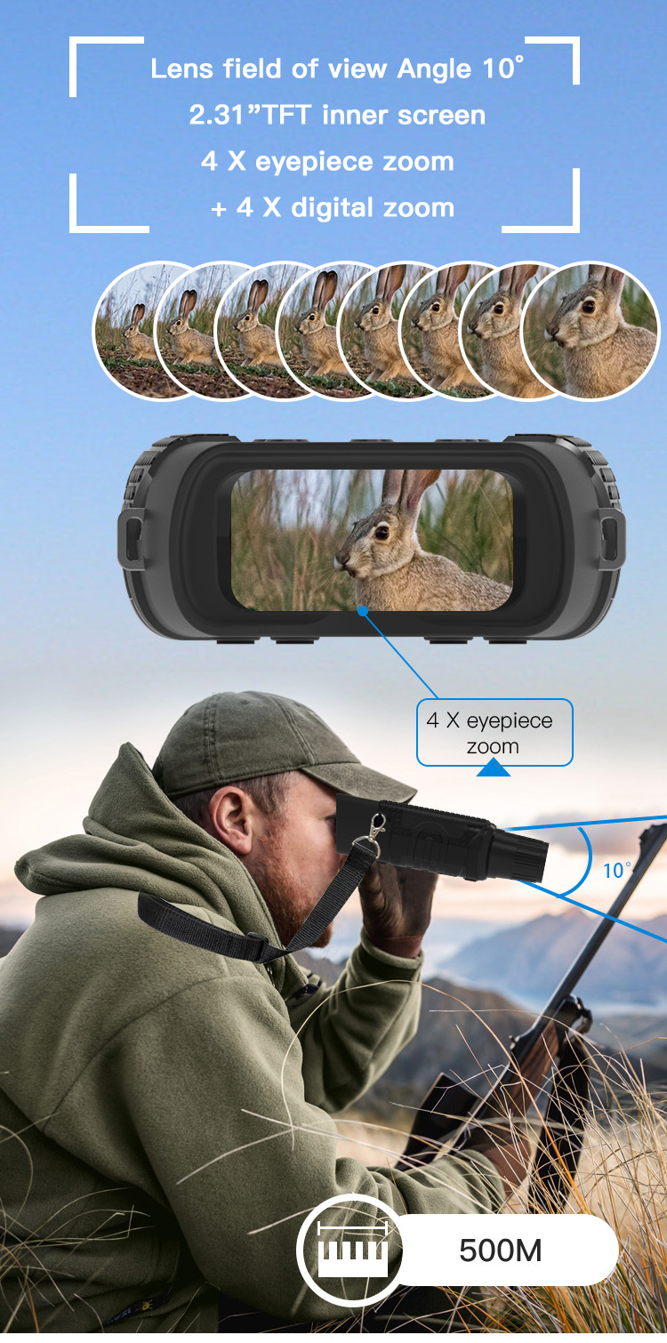 HD 12 Mega Pixels Digital Night Vision Camera Binocular Infrared Scope