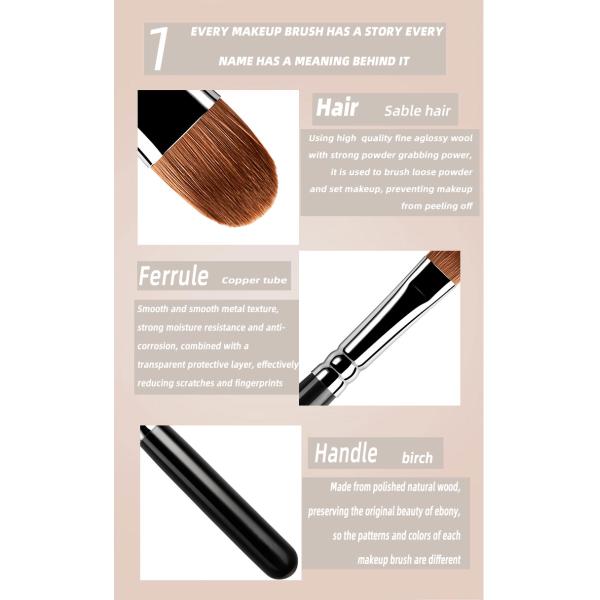 A44 Professional Dark Animal Hair Makeup Brush Halo Dye Eye Makeup Brushes OEM