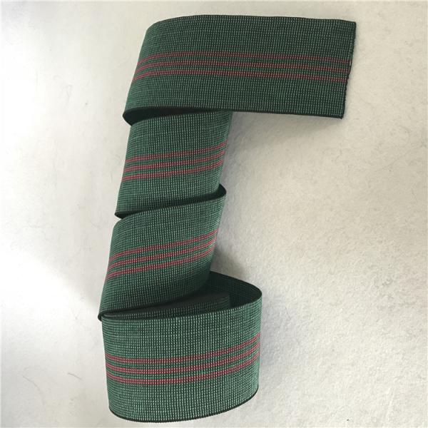 40% elongation high strength polyester webbing strap width 8cm green color