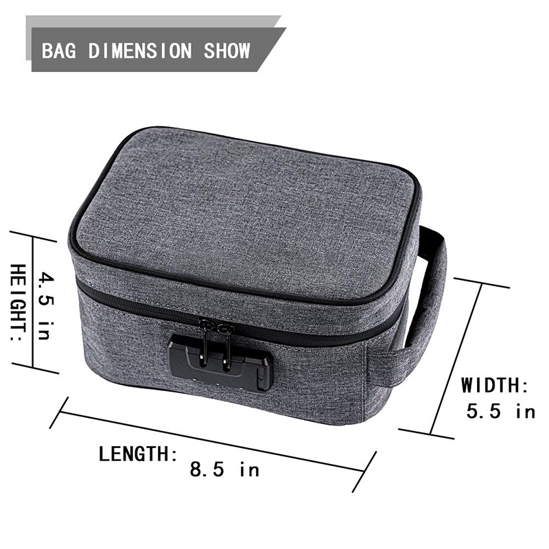 Odor Proof Bags With Strong Anti Tear Removable Velcro Structure