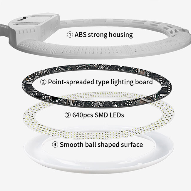 100w large size beauty fill light dual color temperature easy to carry suitable for short video shooting fill light