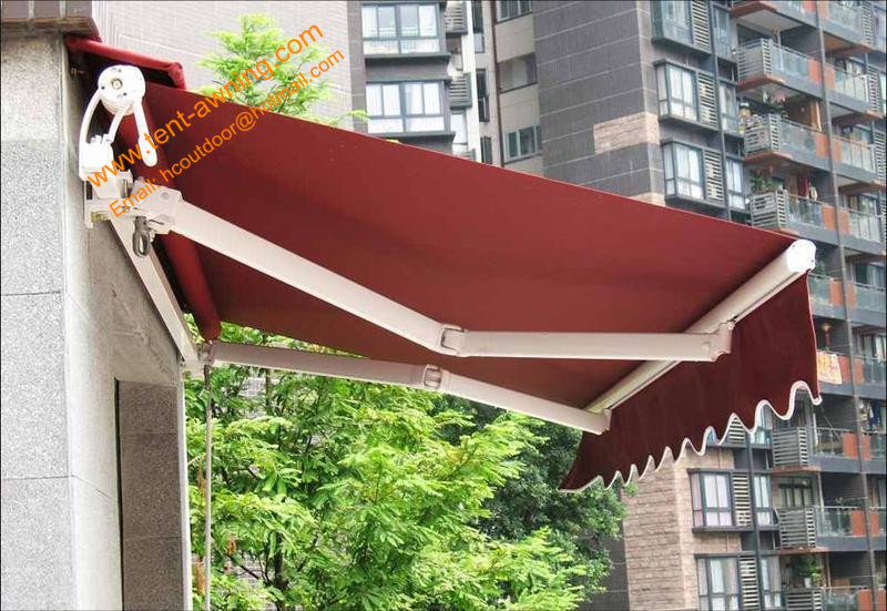 Waterproof UV Resistance Retractable Balcony Awning Aluminum Customized Sizes Awnings