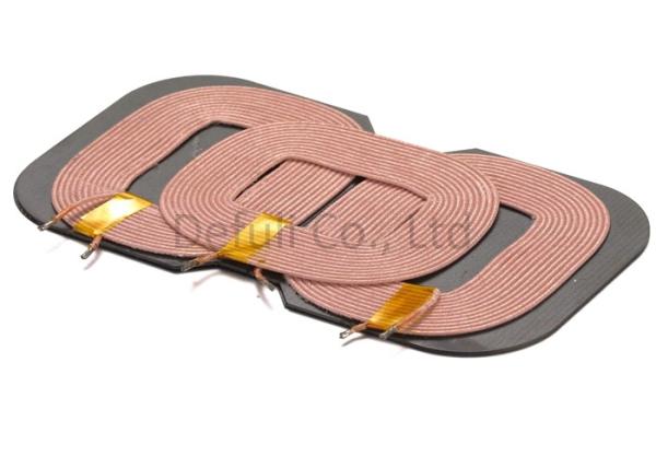 Cheap 100KHZ 1V Low Power Wireless Charging Transmitter Coils 0.072Ω / 0.037Ω Resistance for sale
