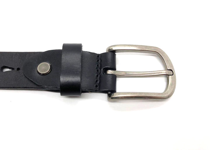 Black Women's Fashion Leather Belts For Jeans Pants Plus Size Western Design Belt Alloy Buckle