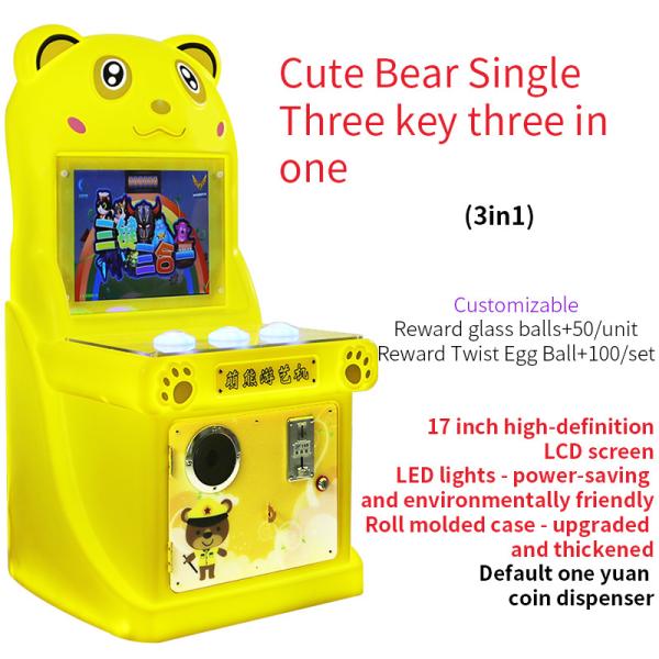Cheap 17-inch Single-player Coin-operated Three-key Three-in-one Game Machine for sale