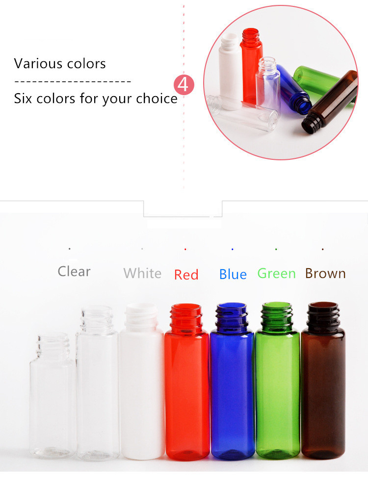 Pump Plastic Cosmetic Bottles , Multi Colors 30ml Flip Cap Bottle For Shampoo