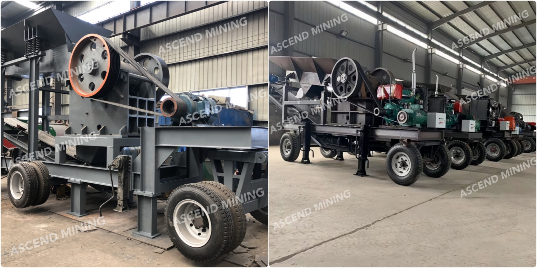 PE 150x250 Mobile Gold Copper Iron Diesel Engine Portable Jaw Crusher