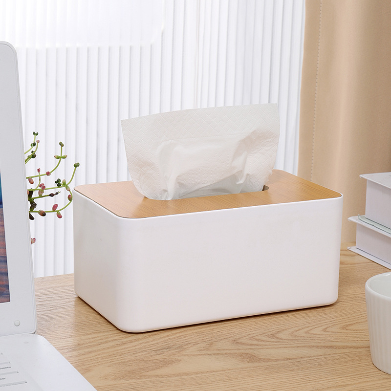 Stylish Wooden Desktop Tissue Box - Adds a Touch of Elegance to Your Desk.