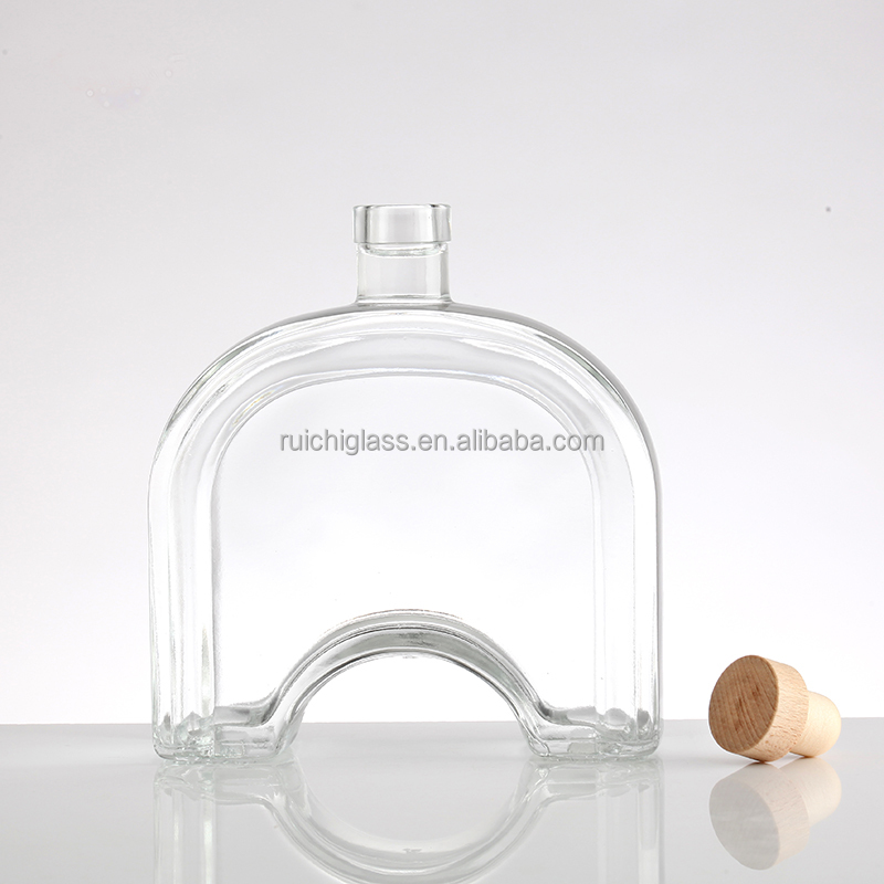 Super Flint Glass Base Material Whisky Glass Bottles for Spirits Liquor Vodka Gin