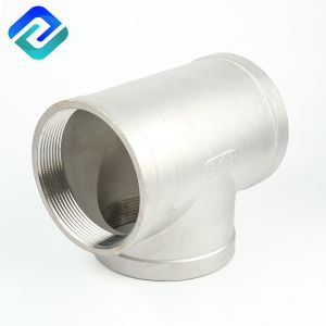 Quality CF8M T13401 Stainless Steel Tee Fittings Weld Acid Pickling wholesale