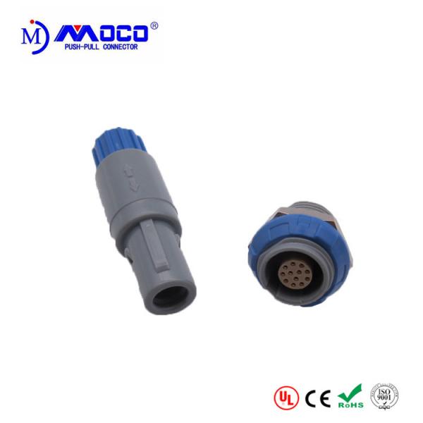 Cheap Male And Female Medical Plastic Push Pull Connectors For Patient Monitor 12 Pin 1P Series for sale