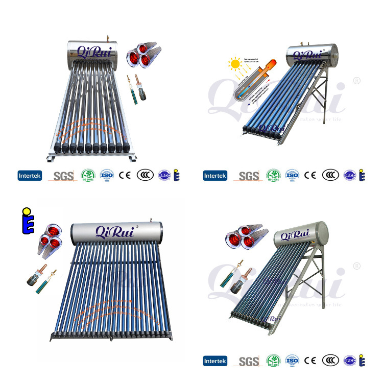 100L 150L 200L 300 Liter Pressurized Vacuum Tube Solar Hot Water Collector System
