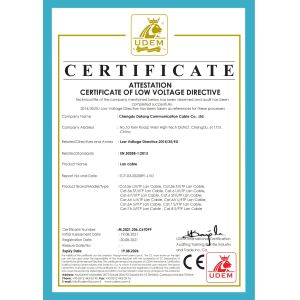Chengdu Datang Communication Cable, Co. Ltd. Certifications